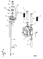 Топливный насос 4-Х ТАКТНОГО ПЛМ MERCURY 30 Серийный номер от 1C109093 и выше