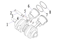 Коленчатый вал 2-х тактного ПЛМ HIDEA 40F