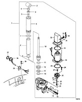 Гидроподъем 4-Х ТАКТНОГО ПЛМ MERCURY 25 Серийный номер от 0R106999 и выше