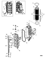 Зарядный кулер / впускной коллектор 4-Х ТАКТНОГО ПЛМ MERCURY 135 Серийный номер от 1B381712 до 1B517158