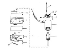 Гидравлический насос в сборе (пластиковый резервуар) 2-Х ТАКТНОГО ПЛМ MERCURY 50EO Серийный номер от 9385911 до 9469199