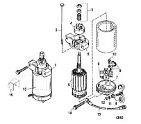 Стартер 2-Х ТАКТНОГО ПЛМ MERCURY 60 Серийный номер от 9973100 до 0P016999