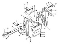 Кронштейн транца (50/60)(S/N: 0D182000 и выше) 2-Х ТАКТНОГО ПЛМ MERCURY 55 Серийный номер от 0D000750 до 0G290584