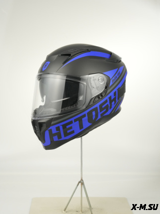 Шлем интеграл HETOSHI FF938 double visor Цв.Черно-синий Матовый р.L