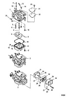 Карбюратор 2-х тактного ПЛМ MERCURY 40 M Серийный номер от 0N056165 и выше