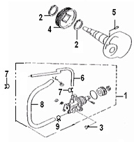 Масляный насос и его привод КВАДРОЦИКЛА STELS ATV 100 C