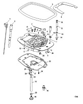 Переходная пластина 4-Х ТАКТНОГО ПЛМ MERCURY 40 Серийный номер от 0P153500 до 0P400999