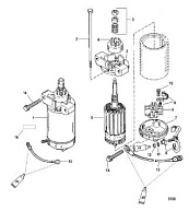 Стартер 2-х тактного ПЛМ MERCURY 40 M Серийный номер от 0T980000 до 0T999999