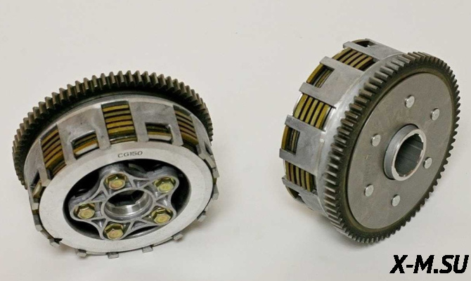 Сцепление в сборе 162FMJ, 165FMM (CB150-200) (6 болтов, 6 дисков, 70T)
