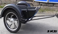 Тележка прицепная для мопедов, мотоциклов  (БЕЗ КОРЫТА)