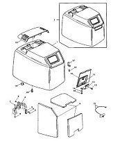 Верх капота (S/N-USA-0G301750/BEL-9885504 и ниже) 2-Х ТАКТНОГО ПЛМ MERCURY 90 Серийный номер от 9793577 до 0P016999