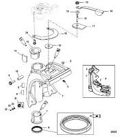 Поворотный кронштейн 4-Х ТАКТНОГО ПЛМ MERCURY 60 Серийный номер от 0P515897 и выше