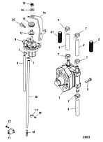 Топливный насос 4-Х ТАКТНОГО ПЛМ MERCURY 50 Серийный номер от 0P515897 и выше